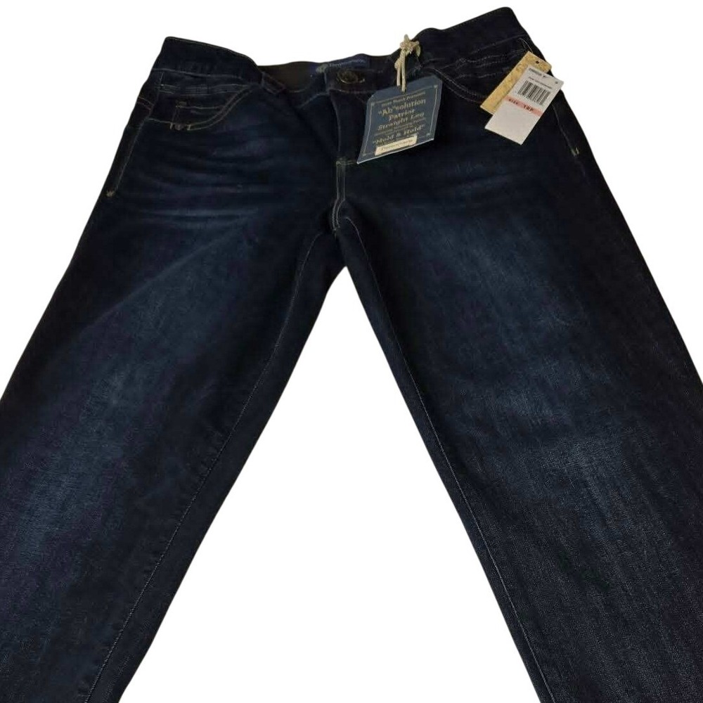 Democracy Ab-solution Patriot Straight Leg Jeans Drk Indigo Blue 10P B1560W5EH29